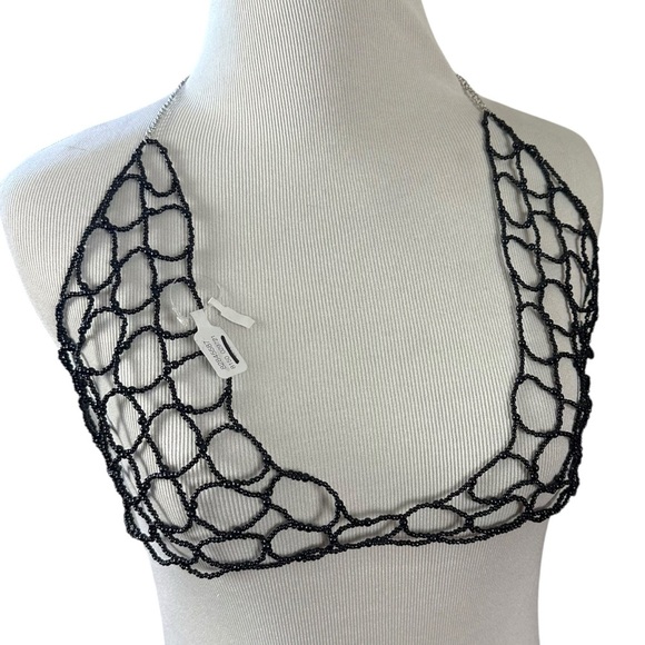 Free People Ethereal Dainty First Love Pearl Body Chain in Black NWT Coquette OS - Picture 6 of 9